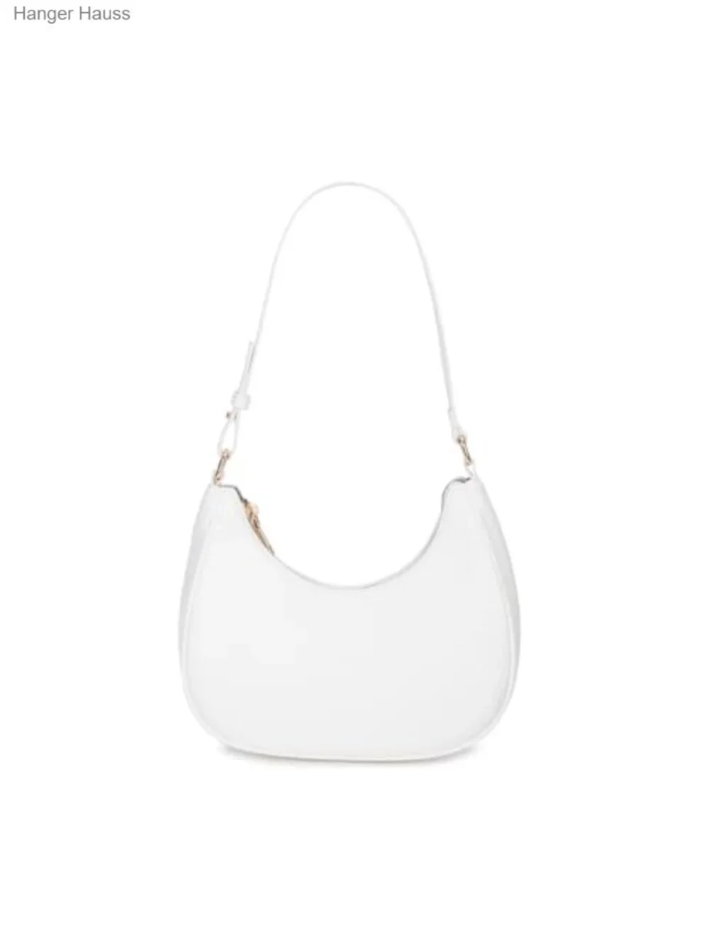PU Leather Crescent Hobo Bag Women's Mini Handbag Zipper Closure
